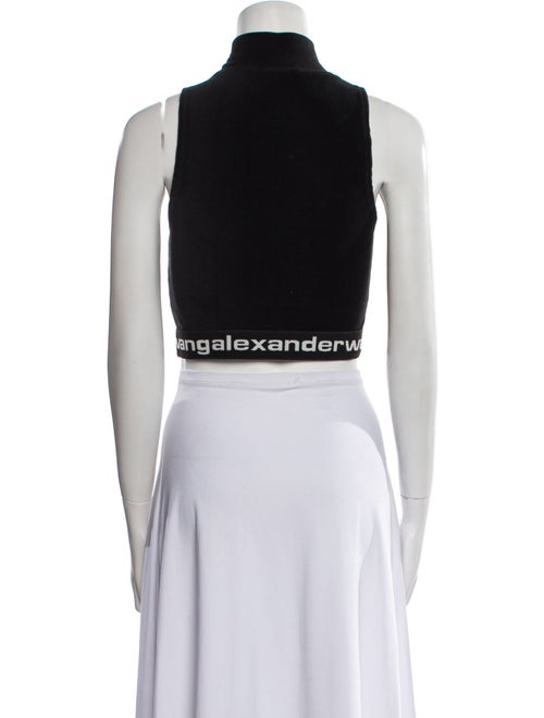 Alexander Wang Mock Neck Sleeveless Crop Top