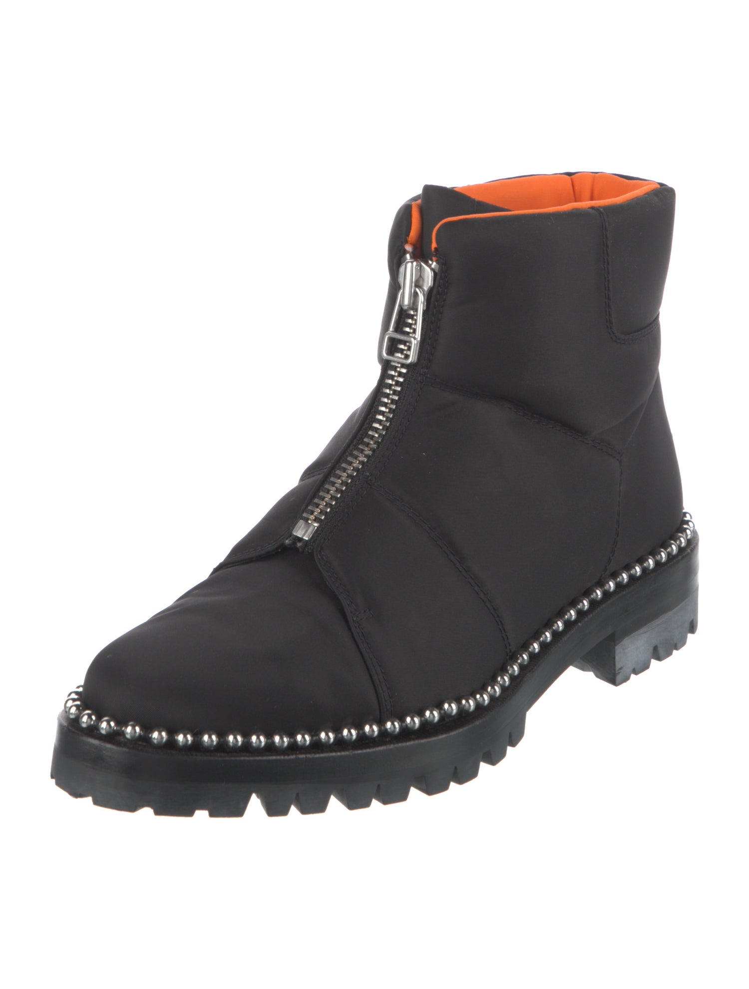 Alexander Wang Nylon Studded Accents Combat Boots