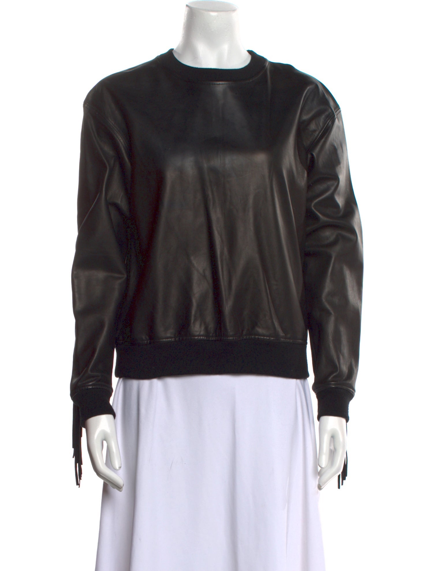 Alexander Wang Lambskin Crew Neck Sweatshirt