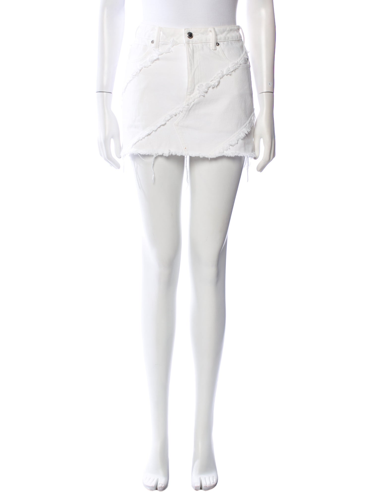 Alexander Wang Raw-Edge Trim Mini Skirt