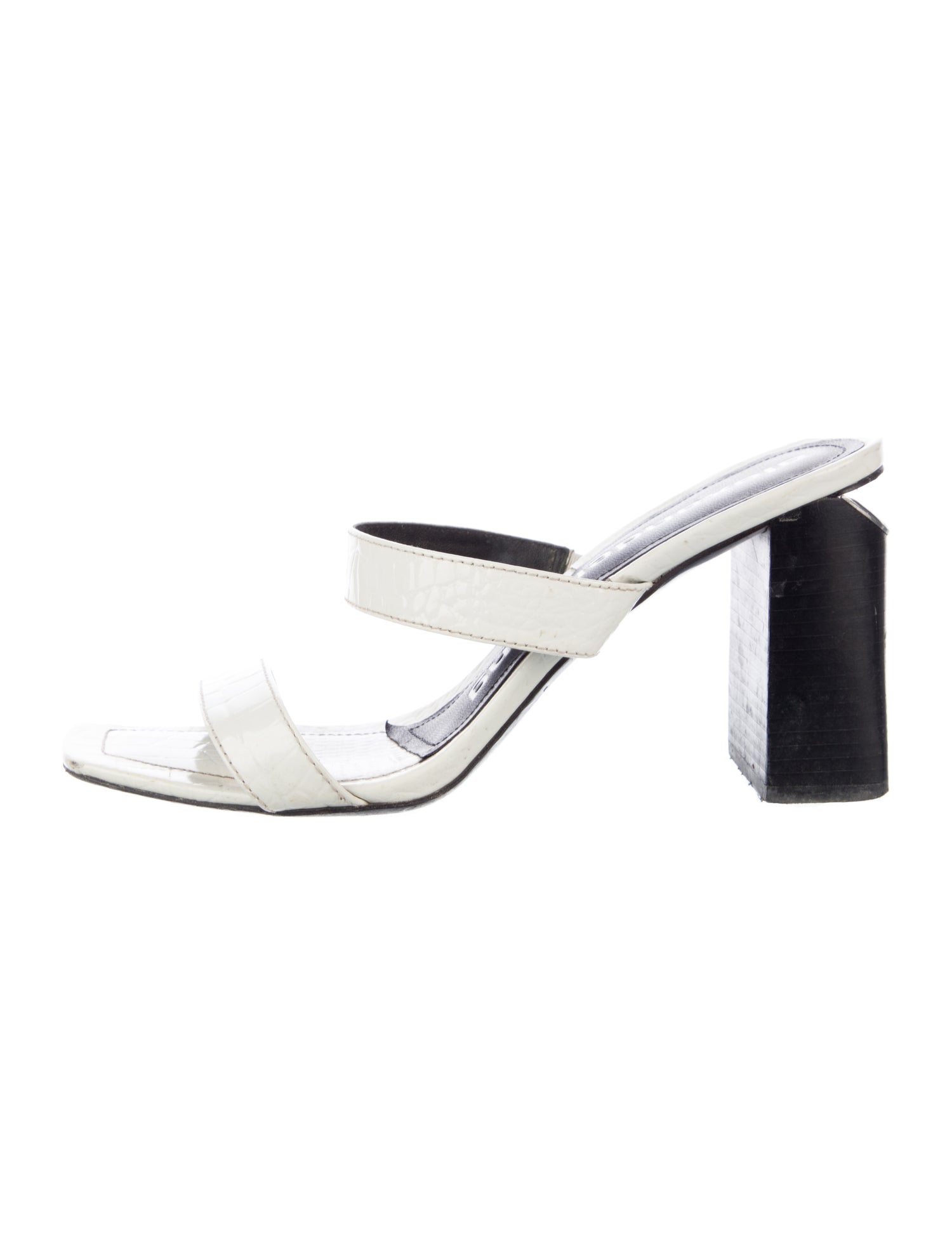 Alexander Wang Embossed Leather Slides