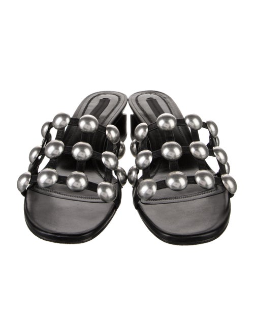Alexander Wang Leather Studded Accents Slides