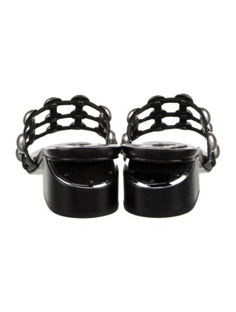 Alexander Wang Leather Studded Accents Slides