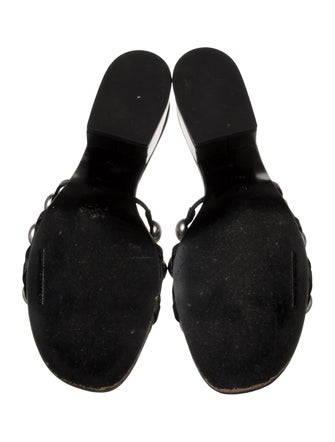 Alexander Wang Leather Studded Accents Slides