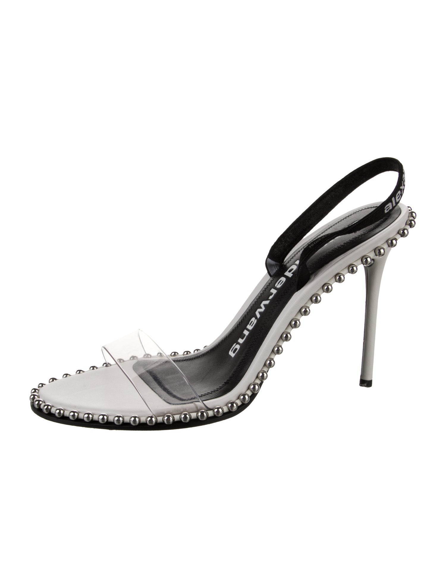 Alexander Wang Leather Studded Accents Slingback Sandals