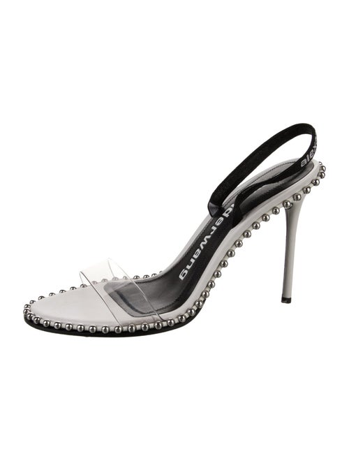 Alexander Wang Leather Studded Accents Slingback Sandals