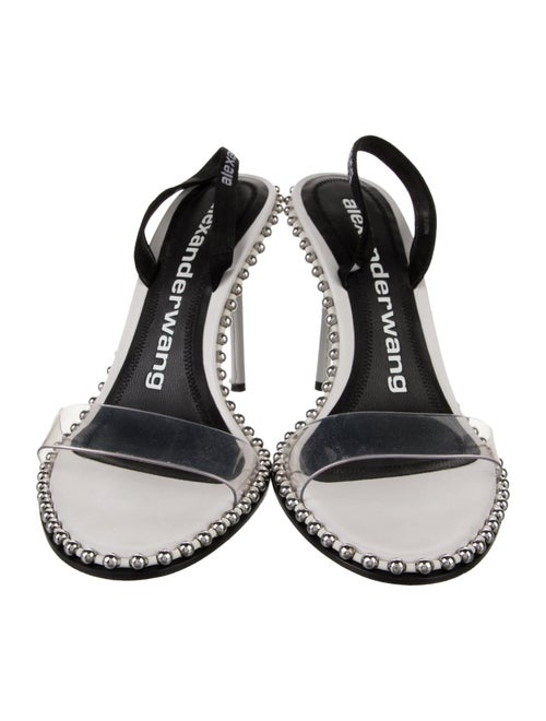Alexander Wang Leather Studded Accents Slingback Sandals