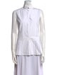 Alexander Wang Mock Neck Sleeveless Button-Up Top