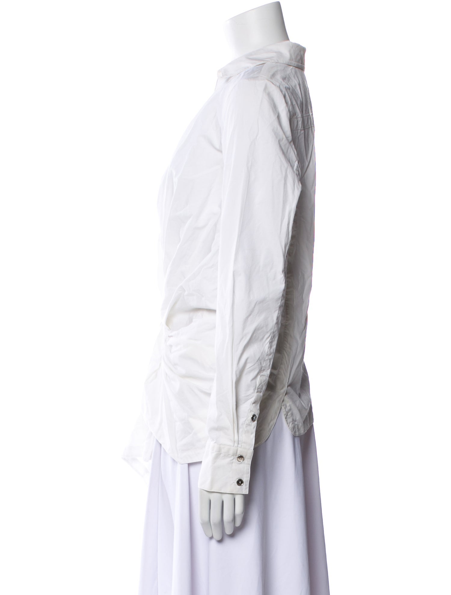 Alexander Wang V-Neck Long Sleeve Blouse