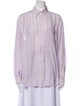 Alexander Wang Striped Long Sleeve Button-Up Top