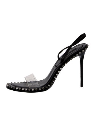 Alexander Wang Leather Studded Accents Slingback Sandals