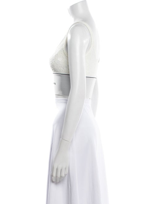 Alexander Wang Graphic Print Scoop Neck Crop Top