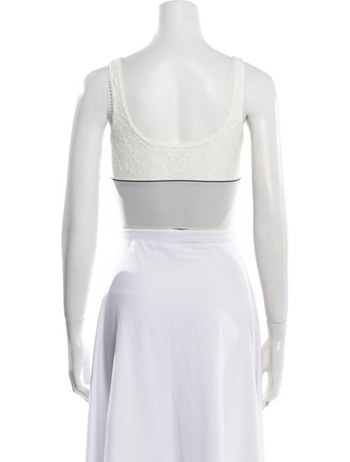 Alexander Wang Graphic Print Scoop Neck Crop Top