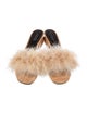 Alexander Wang Suede Fur Trim Slides