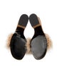 Alexander Wang Suede Fur Trim Slides