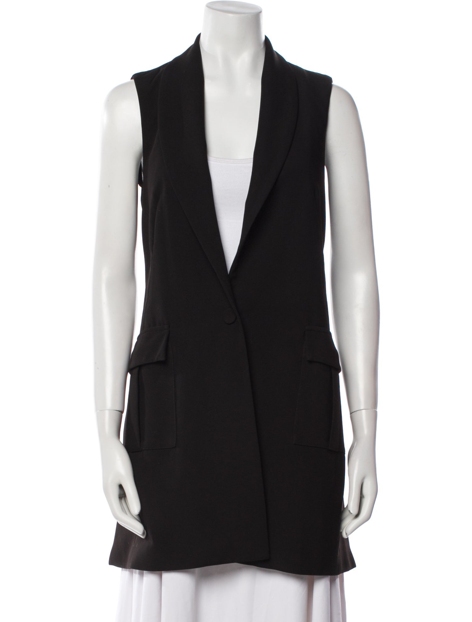 Alexander Wang Leather V-Neck Tunic