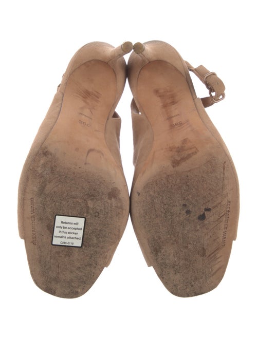 Alexander Wang Suede Mesh Accents T-Strap Sandals