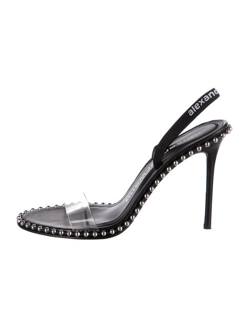 Alexander Wang Leather Studded Accents Slingback Sandals