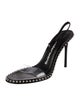 Alexander Wang Leather Studded Accents Slingback Sandals