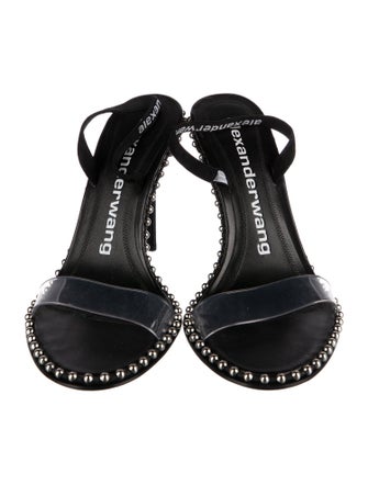 Alexander Wang Leather Studded Accents Slingback Sandals