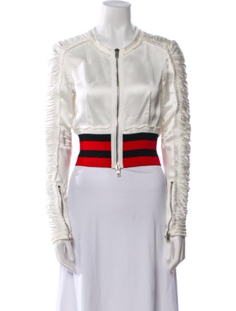 Alexander Wang Colorblock Pattern Bomber Jacket