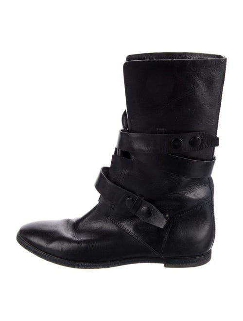 Alexander Wang Leather Moto Boots