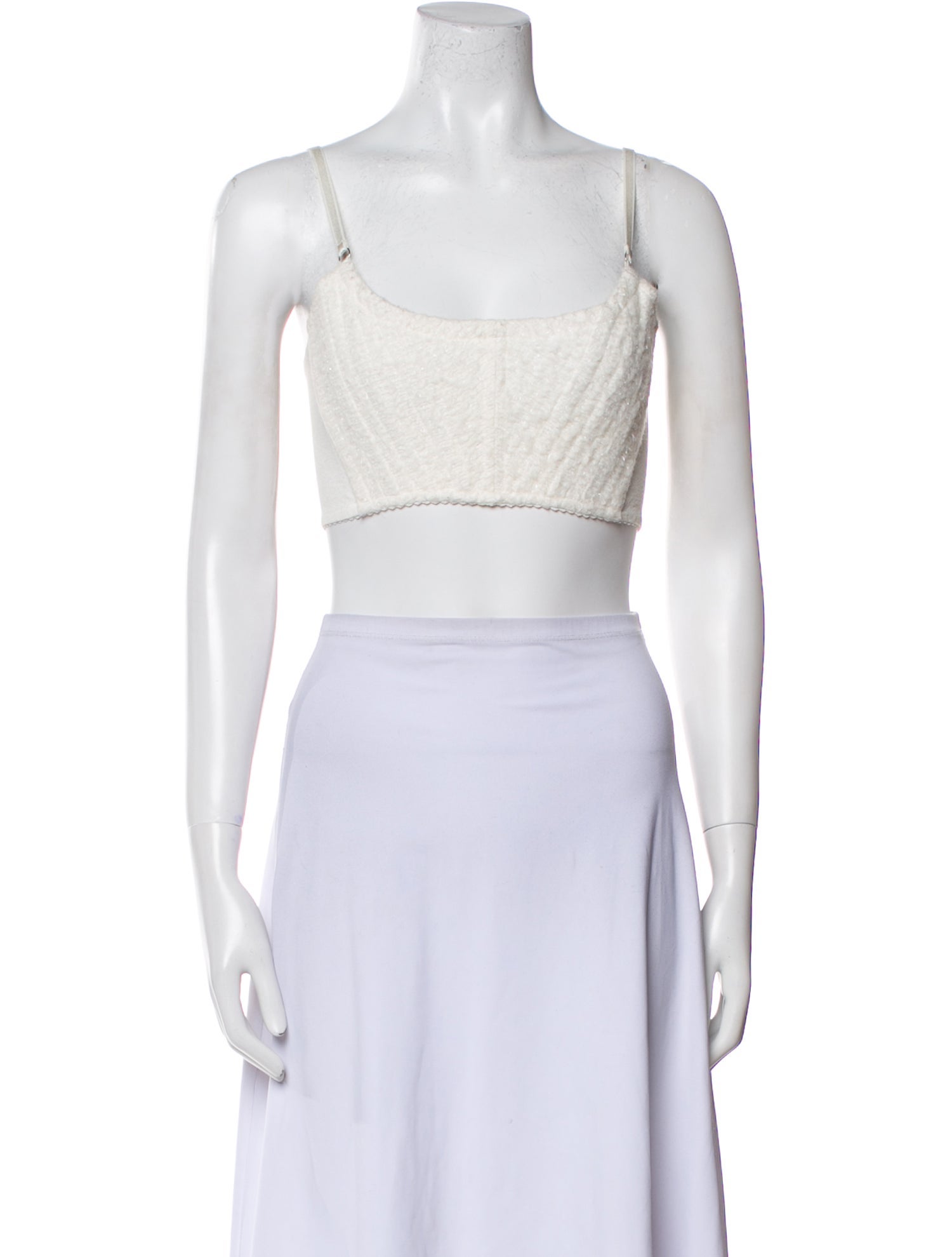 Alexander Wang Square Neckline Sleeveless Crop Top