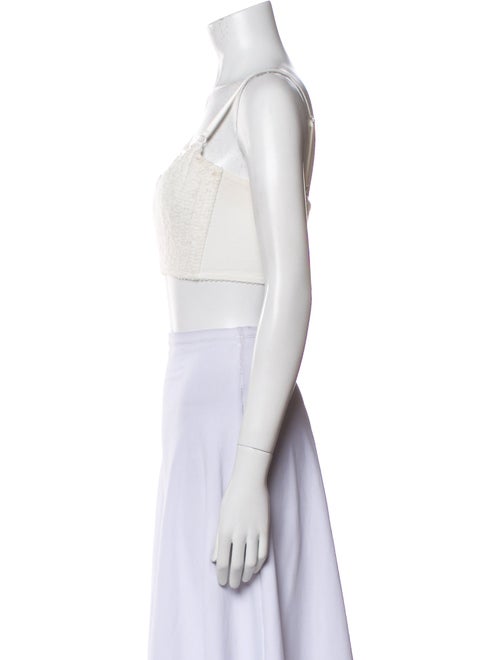 Alexander Wang Square Neckline Sleeveless Crop Top