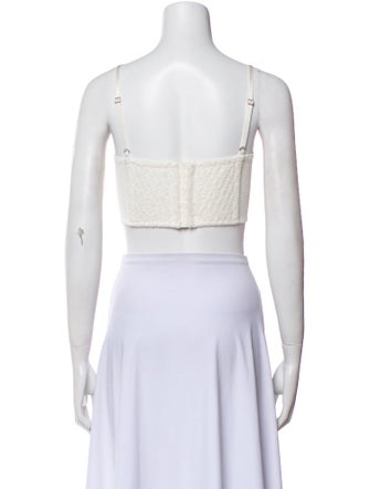 Alexander Wang Square Neckline Sleeveless Crop Top