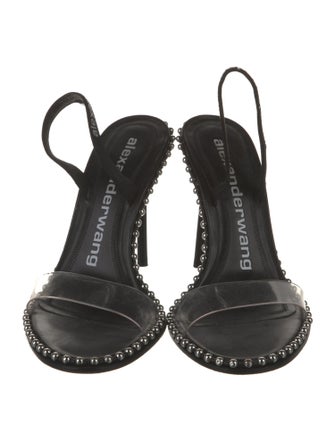 Alexander Wang Leather Studded Accents Slingback Sandals