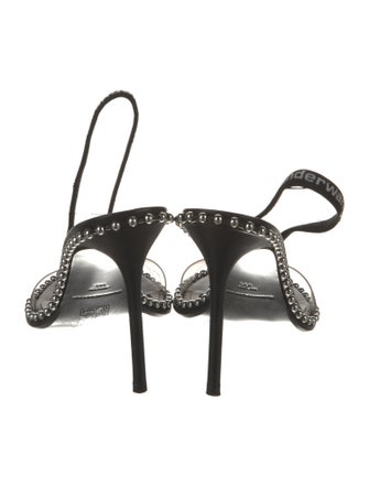 Alexander Wang Leather Studded Accents Slingback Sandals