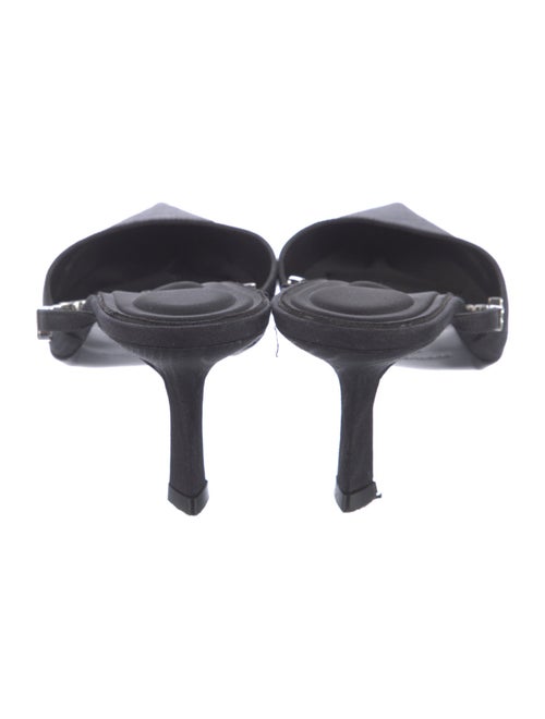 Alexander Wang Satin Crystal Embellishments Mules