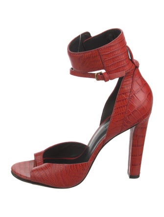Alexander Wang Embossed Leather Printed Sandals