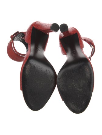 Alexander Wang Embossed Leather Printed Sandals