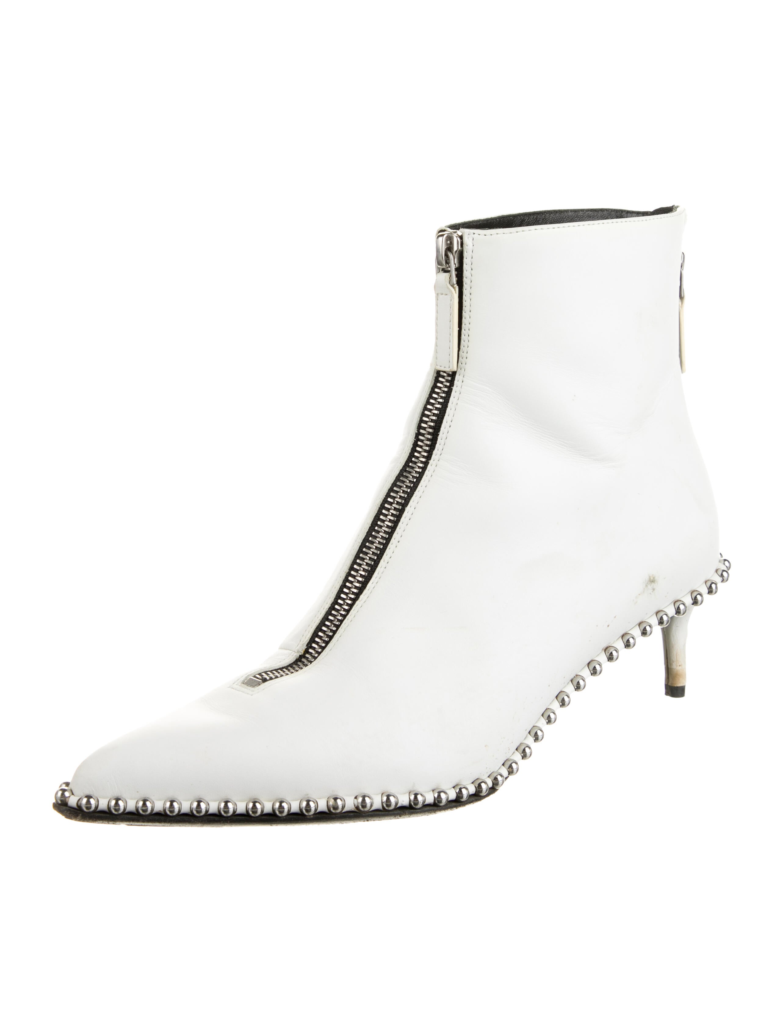 Alexander Wang Leather Studded Accents Boots