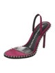 Alexander Wang Satin Crystal Embellishments Slingback Sandals