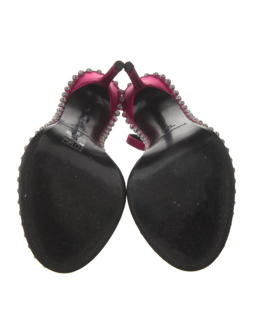 Alexander Wang Satin Crystal Embellishments Slingback Sandals