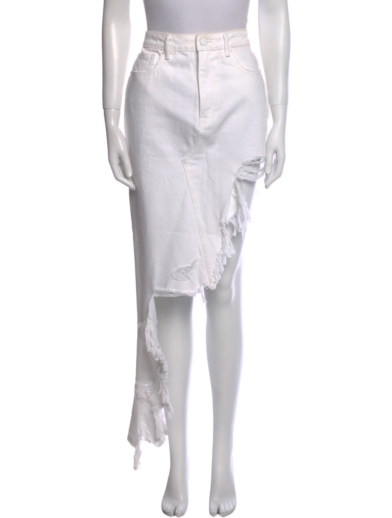 Alexander Wang Distressed Accents Long Skirt