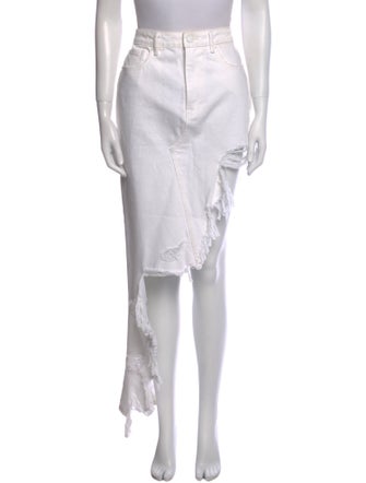 Alexander Wang Distressed Accents Long Skirt