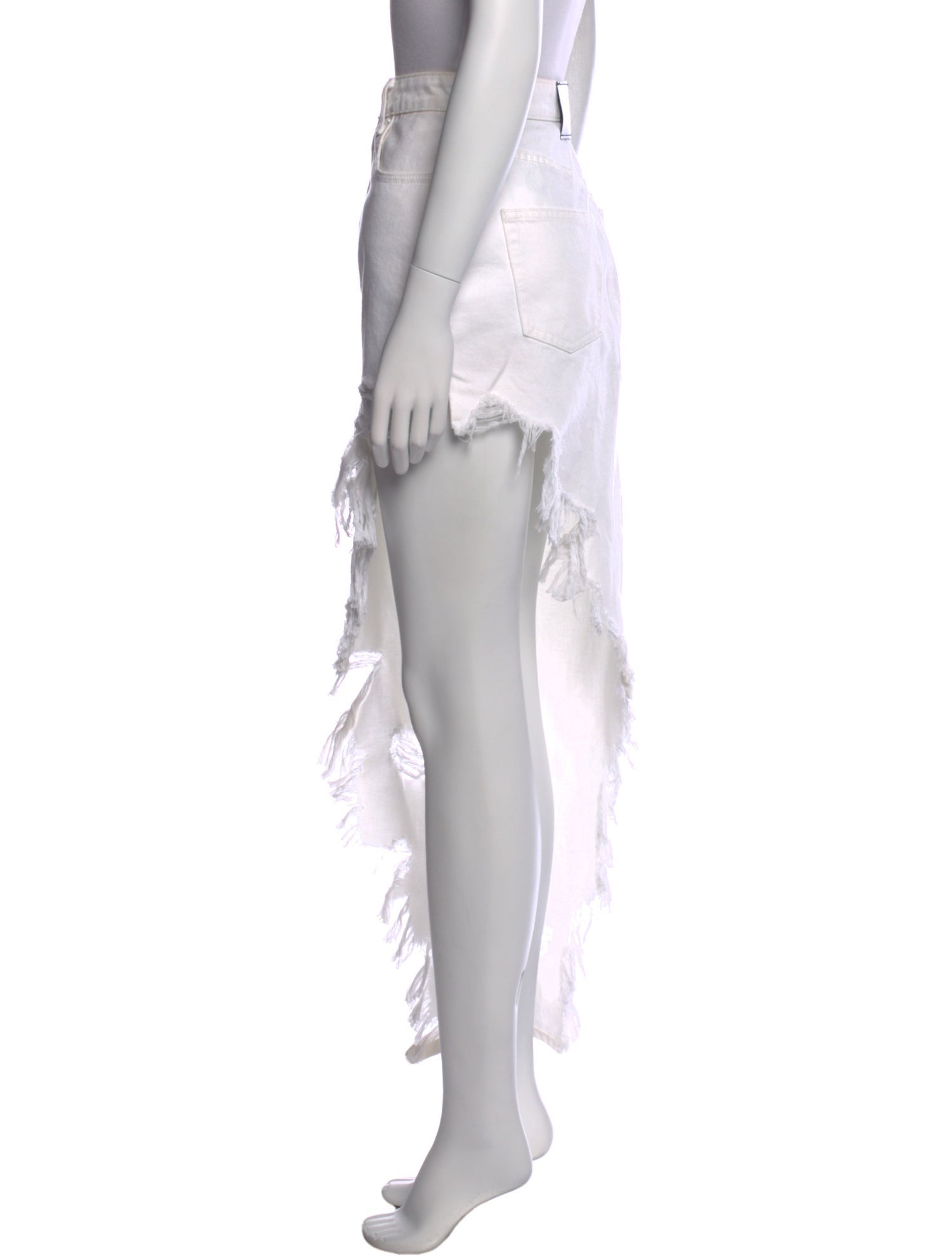 Alexander Wang Distressed Accents Long Skirt