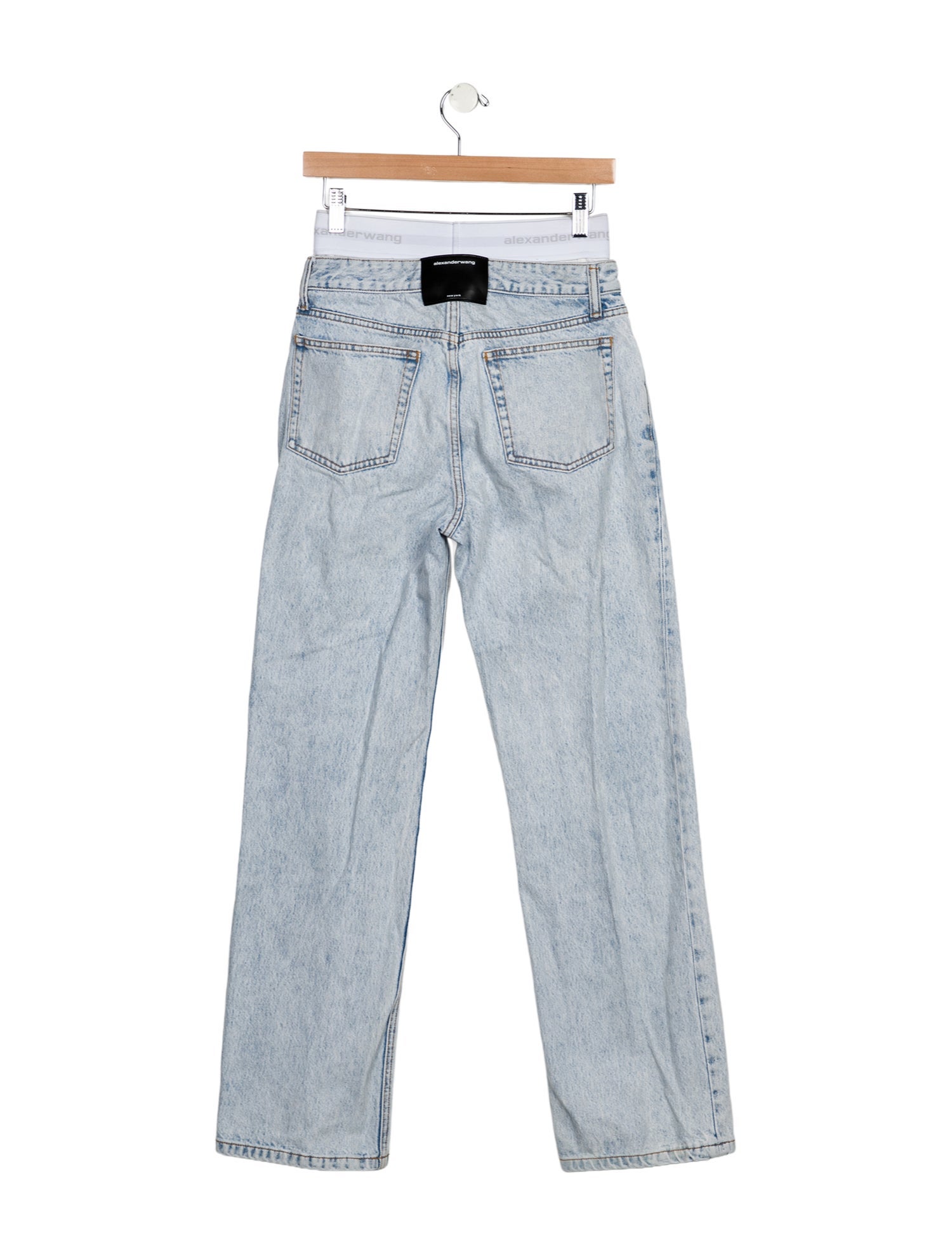 Alexander Wang Mid-Rise Straight Leg Jeans