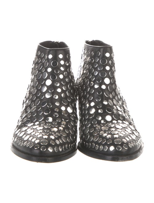 Alexander Wang Leather Studded Accents Lace-Up Boots