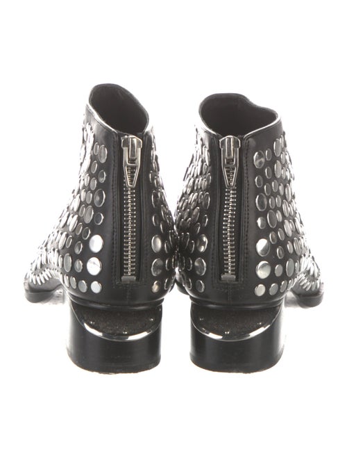 Alexander Wang Leather Studded Accents Lace-Up Boots