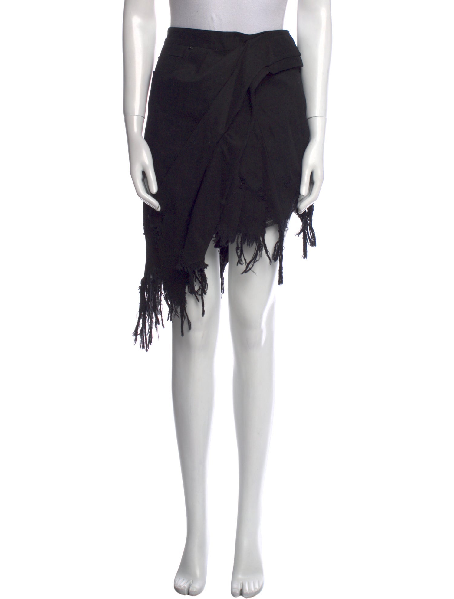 Alexander Wang Distressed Accents Knee-Length Skirt