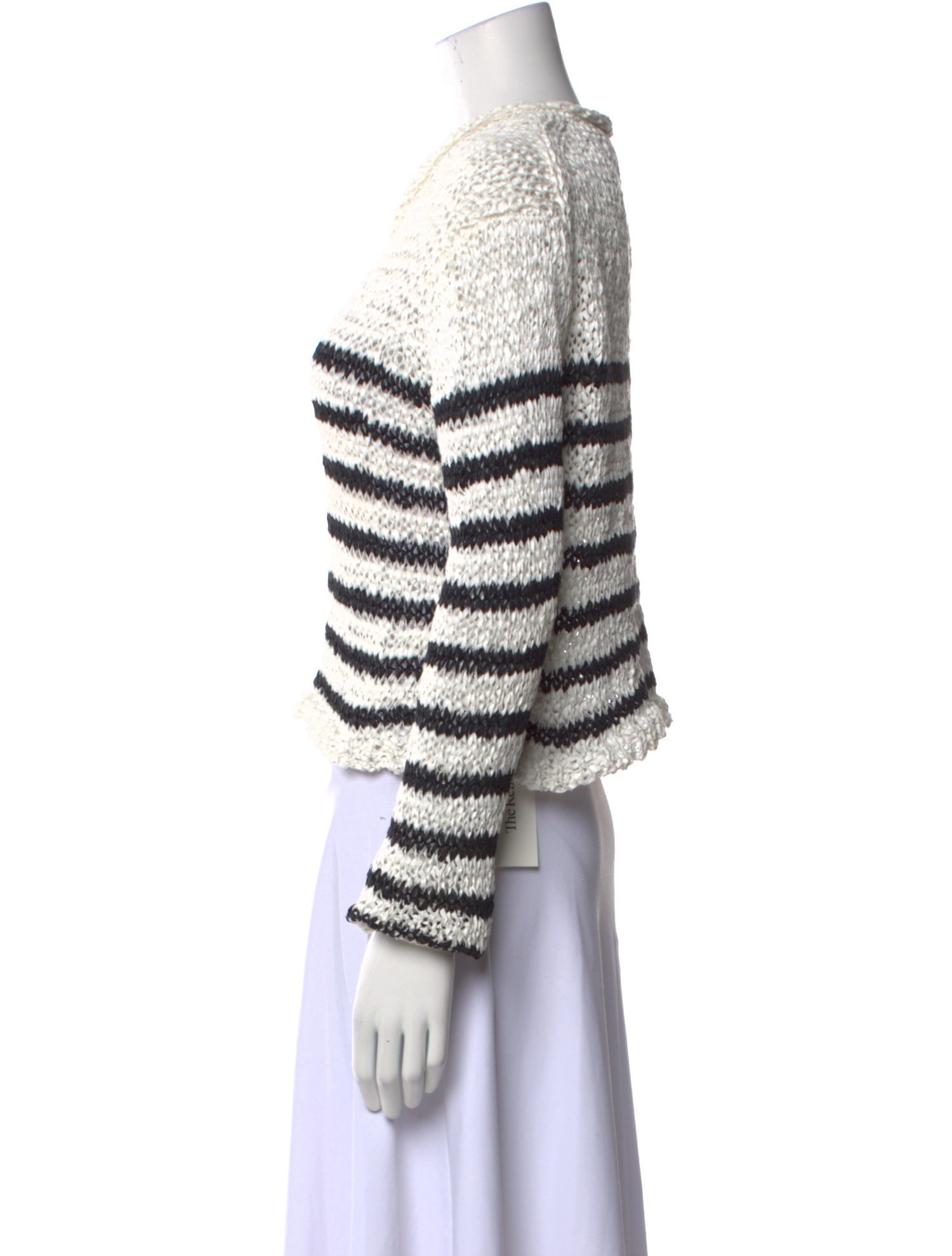 Alexander Wang Striped Scoop Neck Crop Top