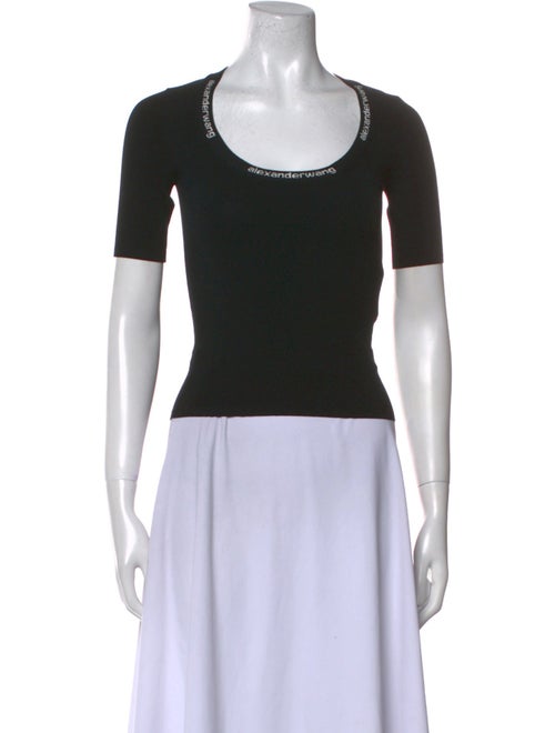 Alexander Wang Scoop Neck Short Sleeve Top
