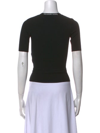 Alexander Wang Scoop Neck Short Sleeve Top
