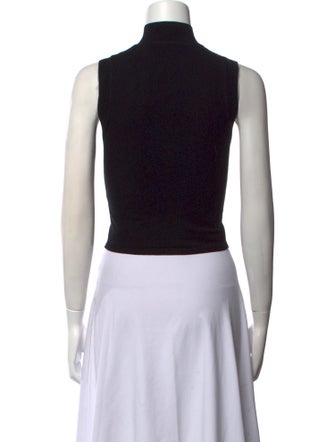T by Alexander Wang Mock Neck Sleeveless Crop Top