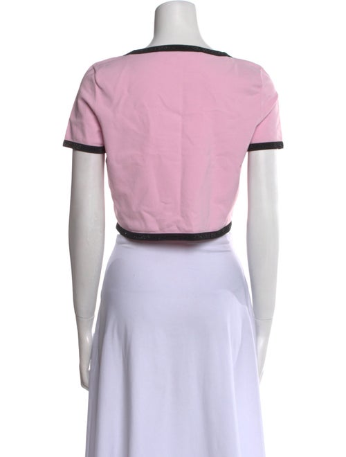 Alexander Wang Scoop Neck Short Sleeve Crop Top