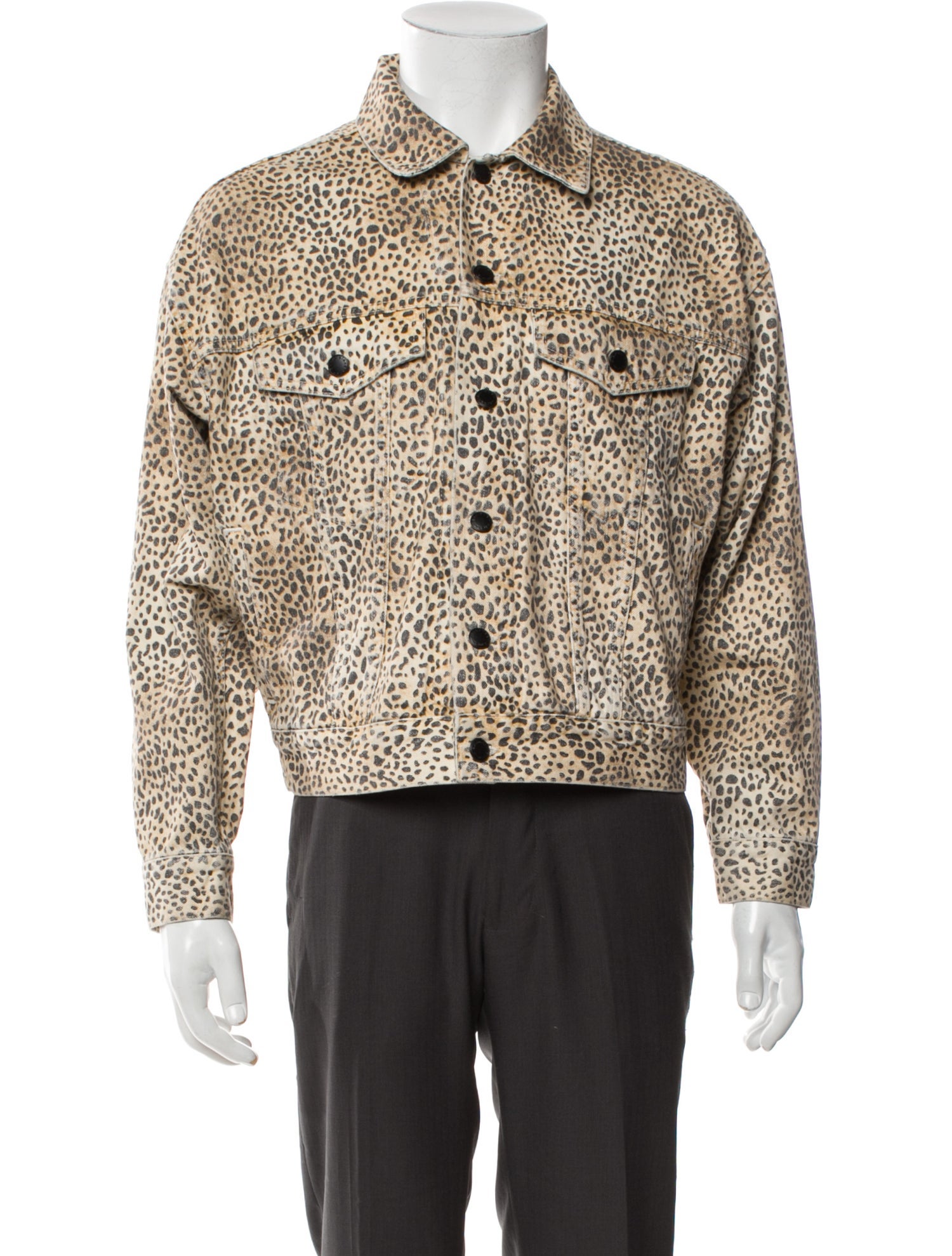 Alexander Wang Animal Print Trucker Jacket